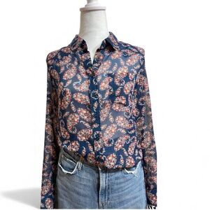 Love Tree Sheer Paisley Blouse